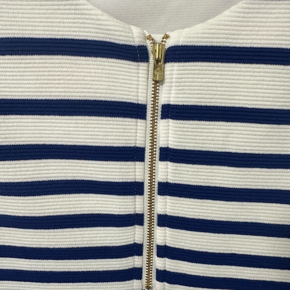 Lilly Pulitzer Blue and White Striped Dress, Size Small NWT - Picture 4 of 12